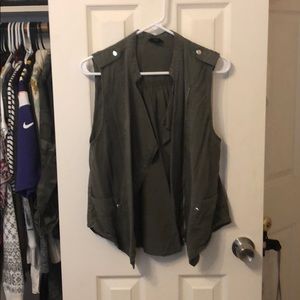 Olive green vest